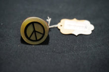 Load image into Gallery viewer, Peace Sign wooden Ring, Size 7 1/4