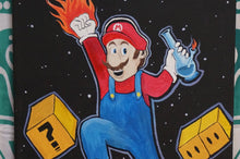 Load image into Gallery viewer, Water Pipe Jumping Mario Acrylics Canvas Art - Caliculturesmokeshop.com