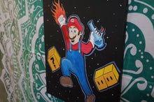 Load image into Gallery viewer, Water Pipe Jumping Mario Acrylics Canvas Art - Caliculturesmokeshop.com