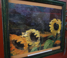 Load image into Gallery viewer, Sunflowers in the Windstorm by Emil Nolde German print in Wood Frame - Caliculturesmokeshop.com