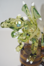 Load image into Gallery viewer, Green Orb Dragon American Glass Oil Rig Pipe
