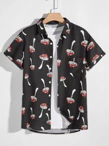 Mushroom Button Down - Ohiohippies.com