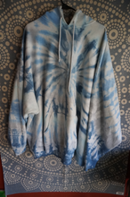 Load image into Gallery viewer, Hoodie, Blue Tie-Dye Coat - Caliculturesmokeshop.com
