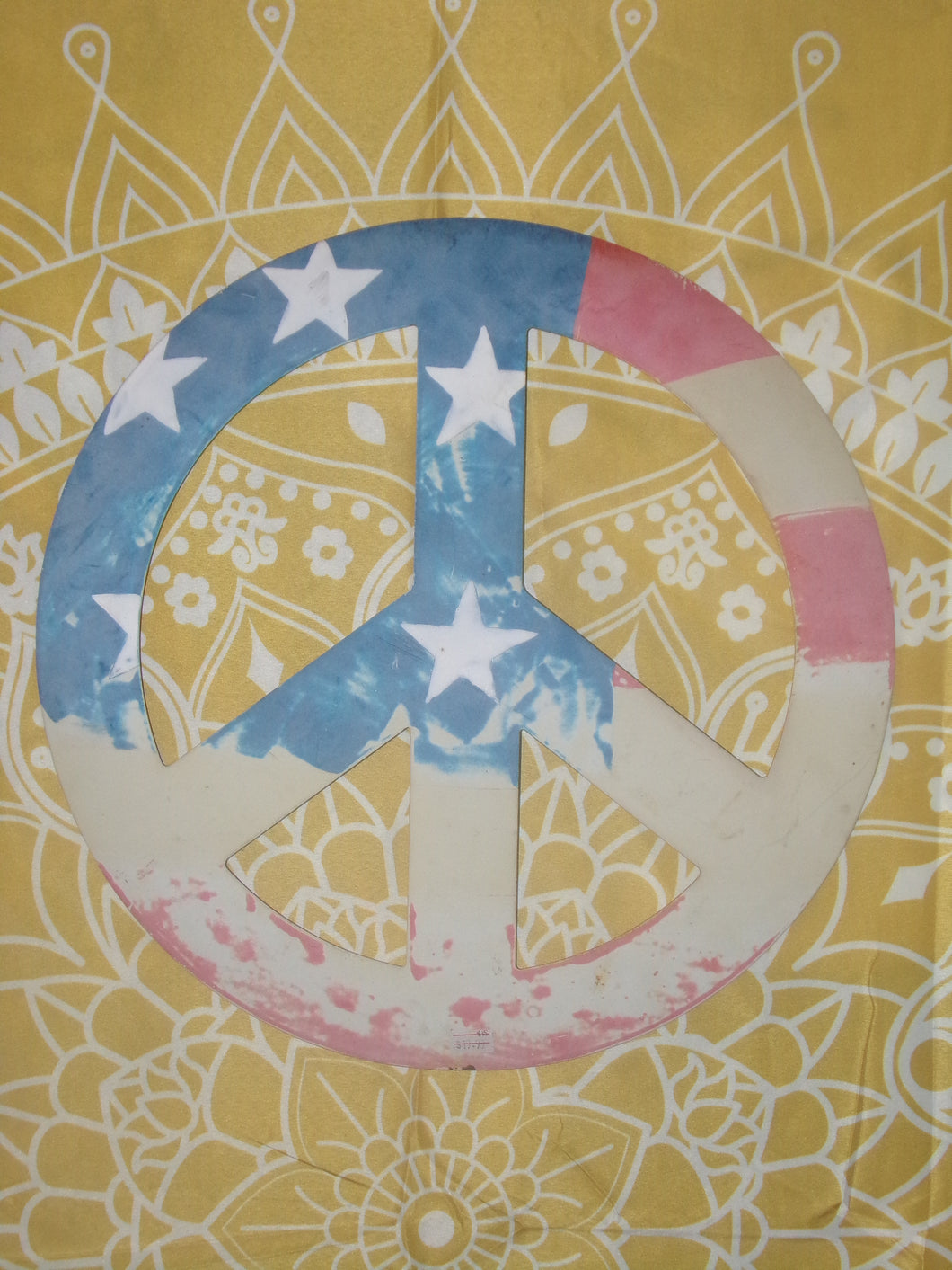 Retro American Flag Peace Sign