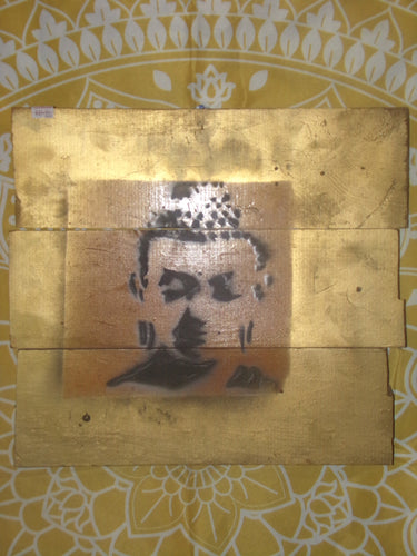 Golden Prayer Crate Art