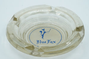 Glass Vintage Blue Fox Ashtray - ohiohippiessmokeshop.com