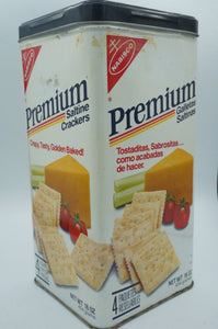 Vintage Premium Saltine Crackers Container - ohiohippiessmokeshop.com