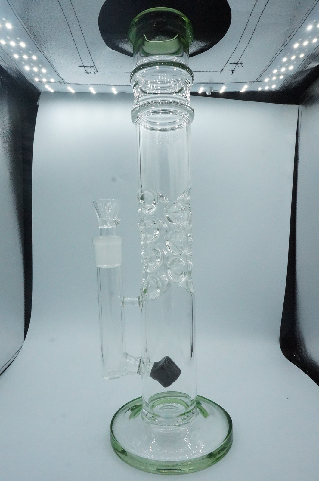 Tall Fancy Green Water Pipe - ohiohippiessmokeshop.com