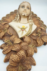 Vintage Jesus and Mary Ceramic Wall Hanging Art - ohiohippiessmokeshop.com