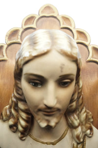 Vintage Jesus and Mary Ceramic Wall Hanging Art - ohiohippiessmokeshop.com