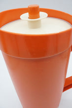 Load image into Gallery viewer, Vintage Tupperware Water Orange Retro Push Button Pitcher, 70's
