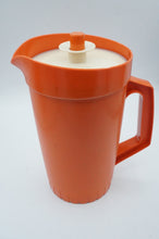 Load image into Gallery viewer, Vintage Tupperware Water Orange Retro Push Button Pitcher, 70's
