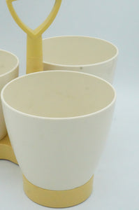 Tupperware Mid-Century 3 Serving Cups with Handle - ohiohippiessmokeshop.com