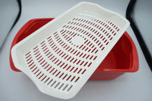 Load image into Gallery viewer, Tupperware Mid-Century Red Steamer Container -ohiohippiessmokeshop.com
