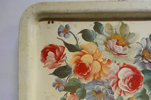 Load image into Gallery viewer, Light Tan Antique Flower Serving Tray- Ohiohippies.com
