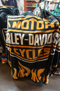 Harley-Davidson king-sized blanket- ohiohippies.com