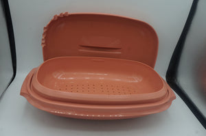 vintage Tupperware 3 piece veggie container- ohiohippies.com