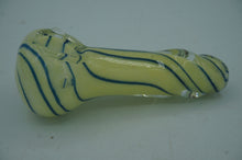 Load image into Gallery viewer, cream and blue spiral pipe- ohiohippies.com
