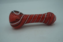 Load image into Gallery viewer, red, white and black striped pipe- ohiohippies.com
