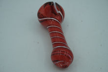 Load image into Gallery viewer, red, white and black striped pipe- ohiohippies.com
