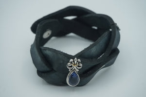 Hand Made, Silver Charms Leather Bracelets - Caliculturesmokeshop.com