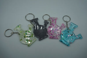 12 Count Glitter Bomb Water Pipe Key Chains - Ohiohippies.com