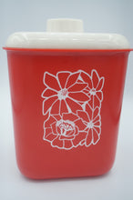 Load image into Gallery viewer, Red Container with Flower Print/Art - ohiohippies.com
