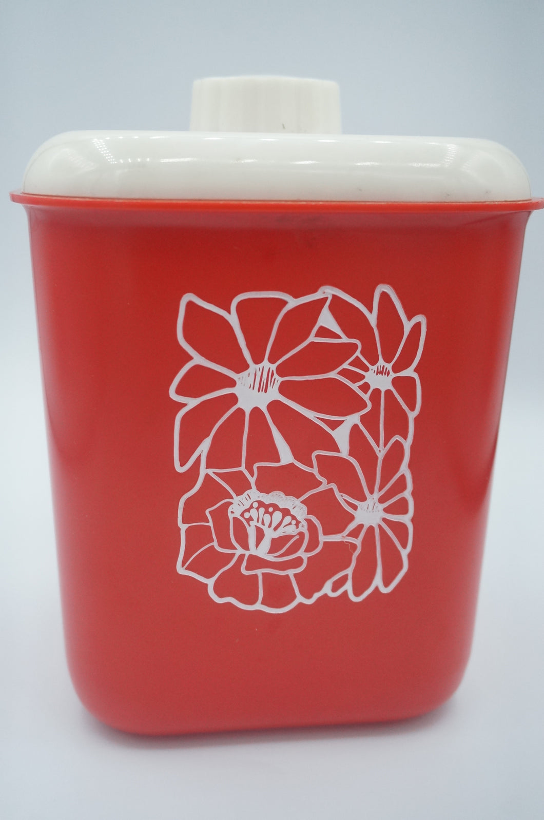 Red Container with Flower Print/Art - ohiohippies.com