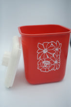 Load image into Gallery viewer, Red Container with Flower Print/Art - ohiohippies.com
