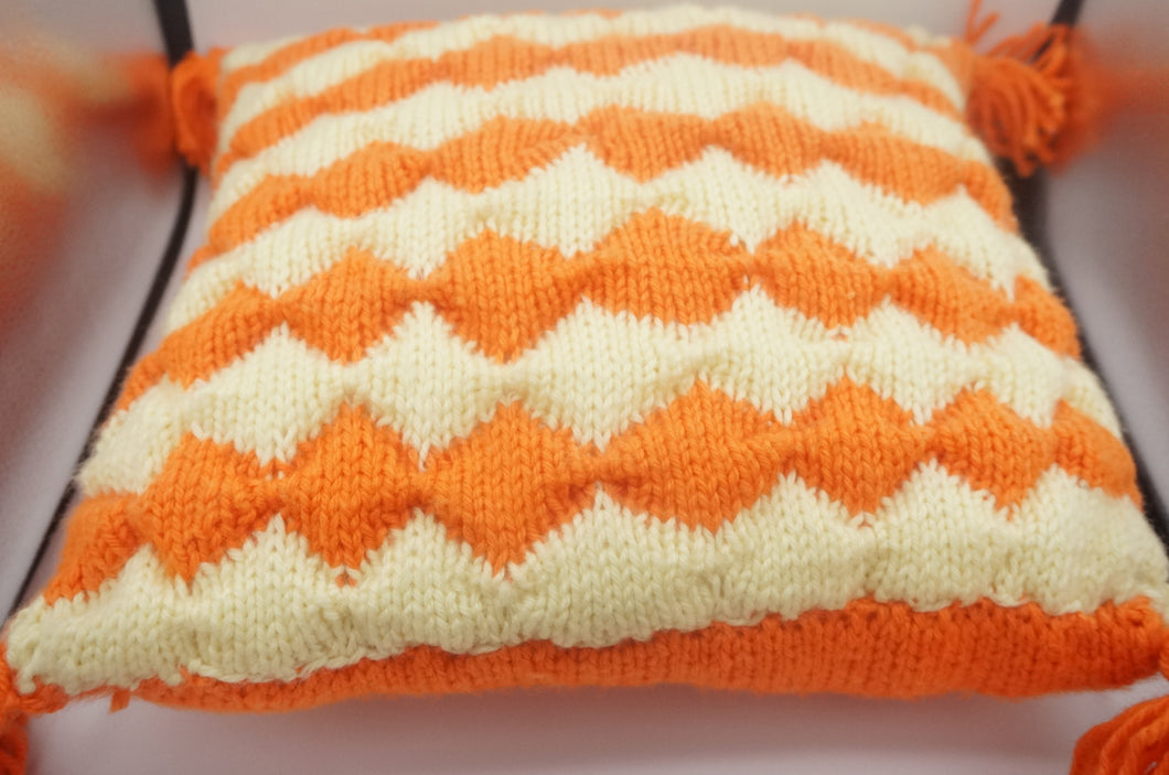 Orange Woven Pillow - ohiohippies.com