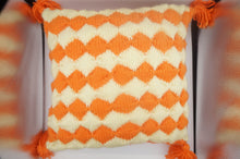 Load image into Gallery viewer, Orange Woven Pillow - ohiohippies.com
