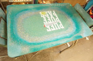 Hand-Made Pour Resin Vintage Tables - ohiohippies.com