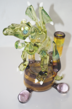 Load image into Gallery viewer, Green Orb Dragon American Glass Oil Rig Pipe
