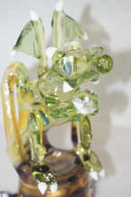 Load image into Gallery viewer, Green Orb Dragon American Glass Oil Rig Pipe
