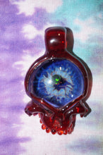 Load image into Gallery viewer, Grateful dead stealie Glass Pendant with beautiful Opal
