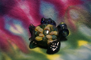 Flower Power Turtle Glass Pendant - Caliculturesmokeshop.com