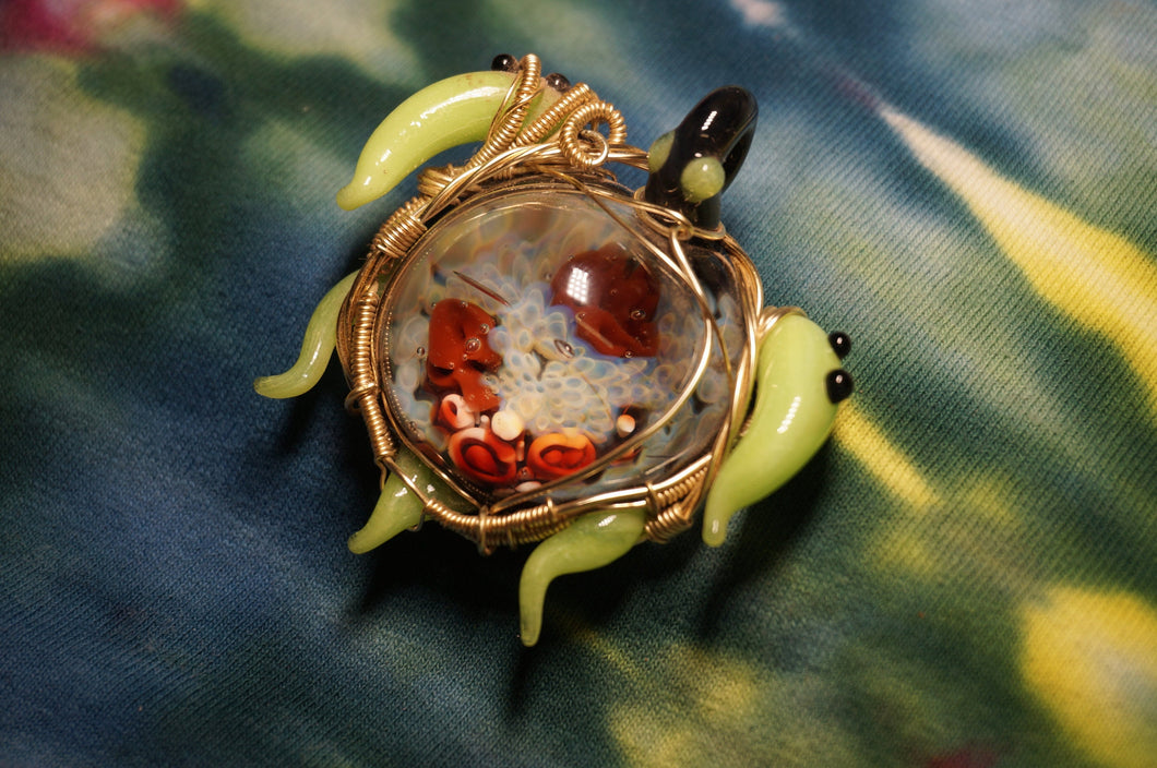 Inner Ocean Turtle Glass Pendant - Caliculturesmokeshop.com