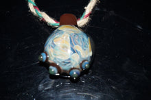 Load image into Gallery viewer, Blue/Orb World pendant with hemp chain - Caliculturesmokeshop.com
