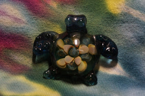 Flower Power Turtle Glass Pendant - Caliculturesmokeshop.com