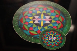 Heart Torus Portal Sacred Geometry Waterproof Stickers - Caliculturesmokeshop.com