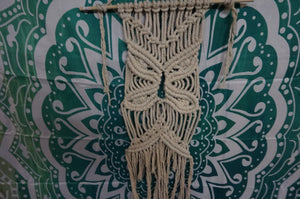 White Macrame Wall Hanger - Caliculturesmokeshop.com