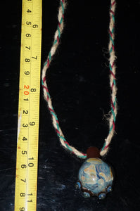 Blue/Orb World pendant with hemp chain - Caliculturesmokeshop.com