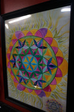 Load image into Gallery viewer, Flower of Life Print in Frame - Caliculturesmokeshop.com
